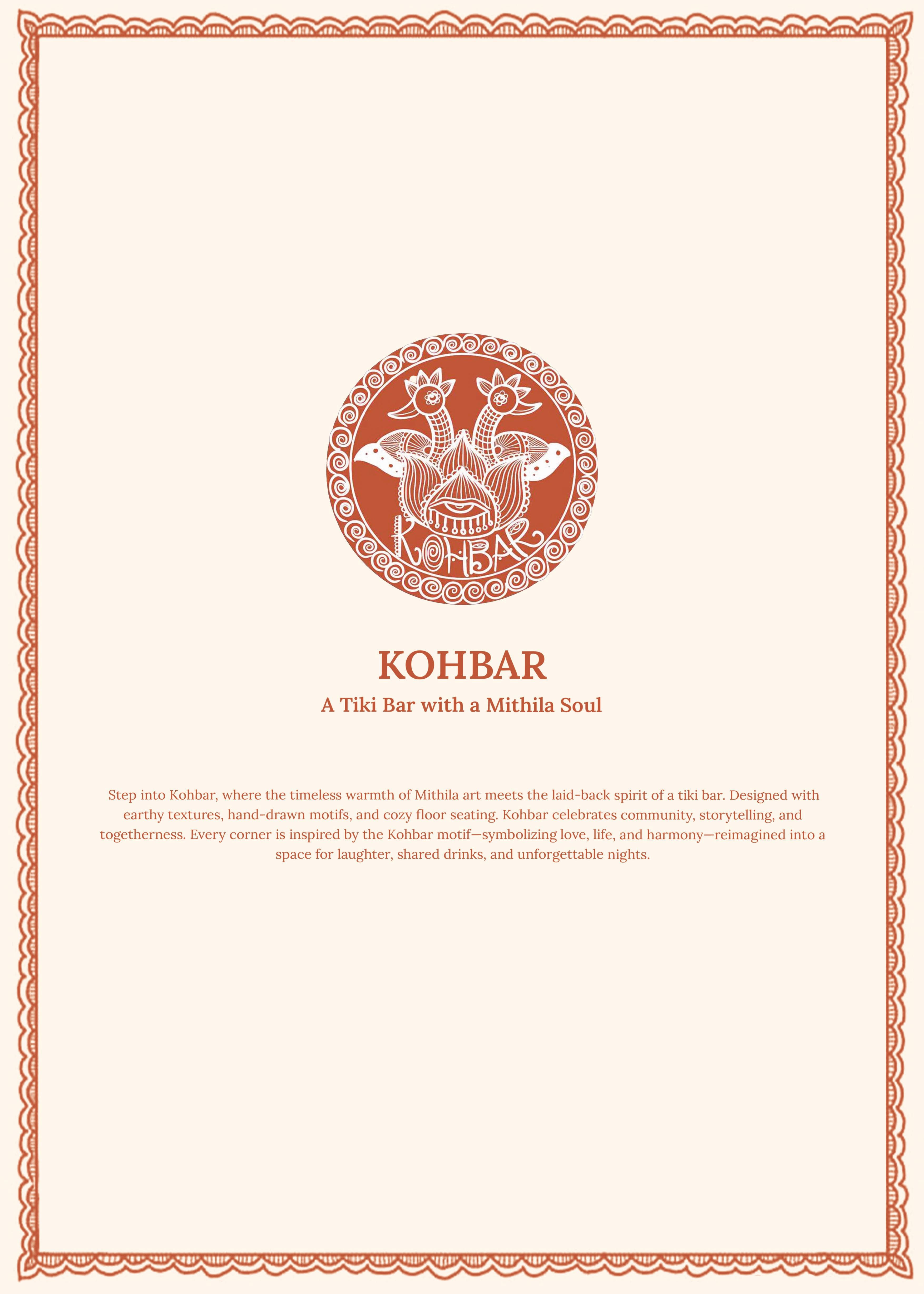 KohBar Food Menu preview — view the full menu