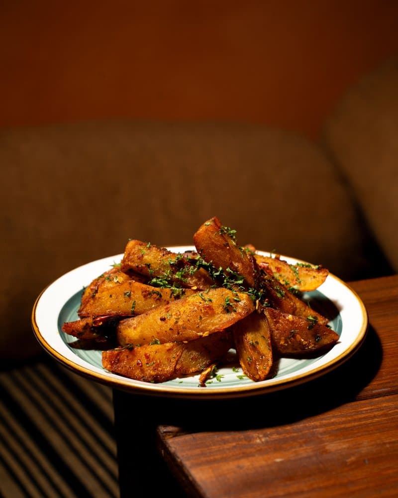 Mustang Aalu spiced potato wedges at Koh Bar Thamel Kathmandu