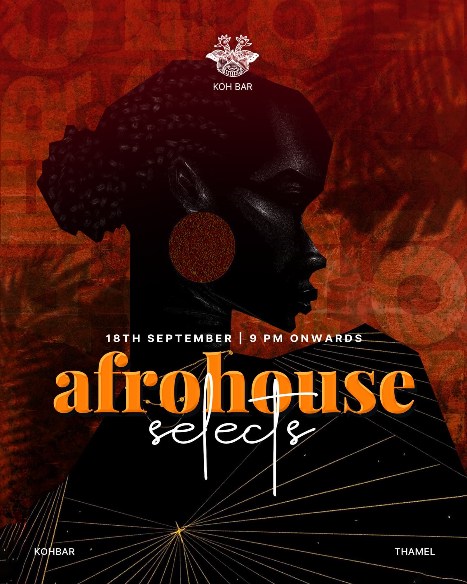 KohBar Afrohouse event artwork