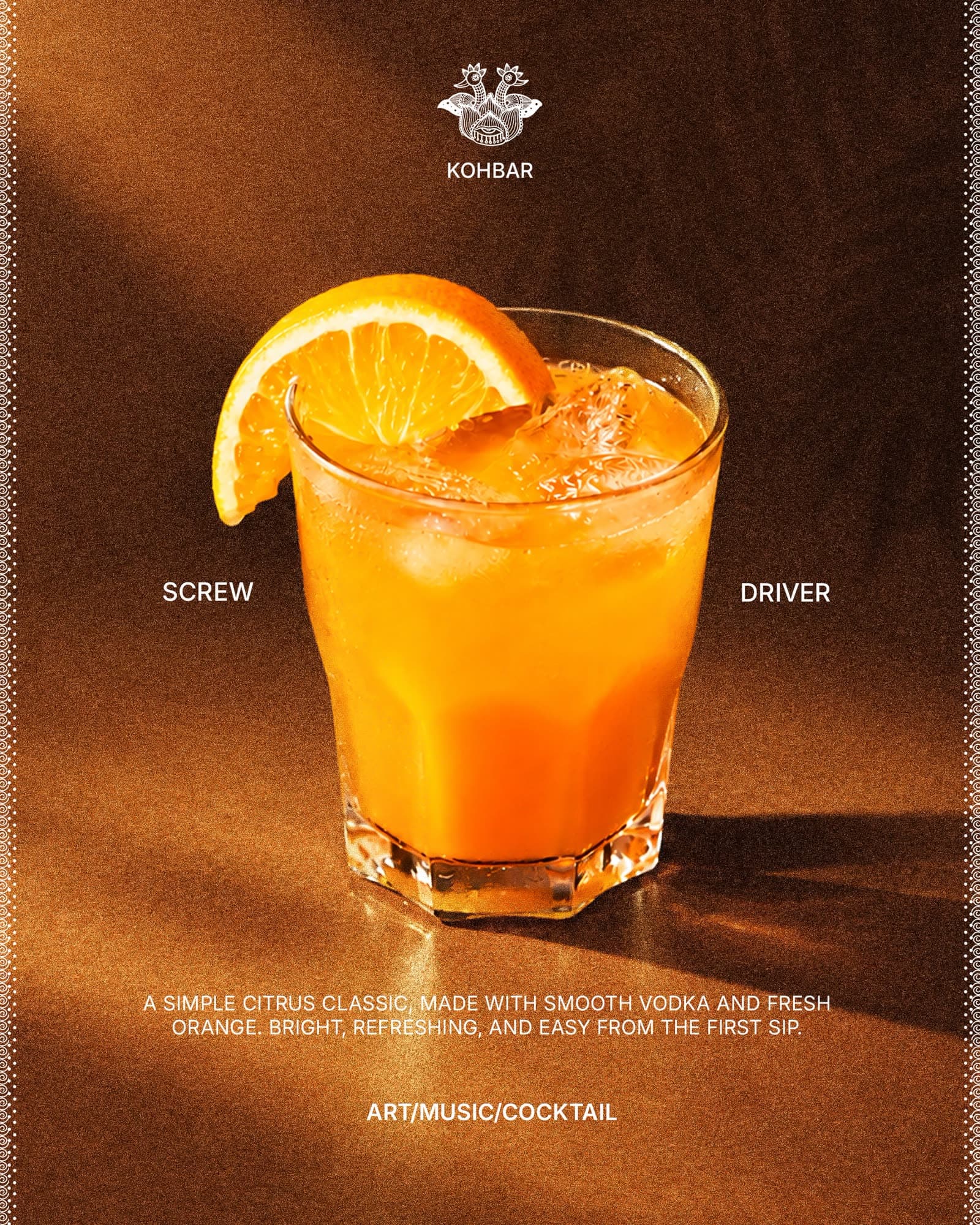 KohBar Screwdriver cocktail artwork