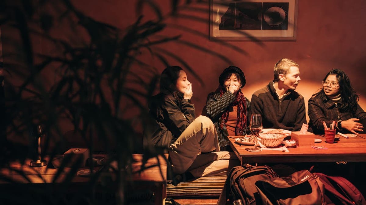 Guests enjoying an evening at KohBar, Thamel